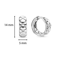 Ti Sento Clover Patterned Hoop Earrings 7911SI