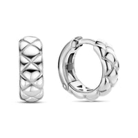 Ti Sento Clover Patterned Hoop Earrings 7911SI