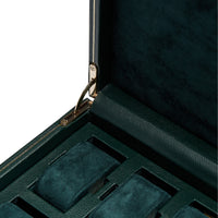 WOLF British Racing Green 10 Piece Watch Box with Storage - Michael Jones Jeweller