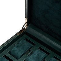 WOLF British Racing Green 10 Piece Watch Box with Storage - Michael Jones Jeweller