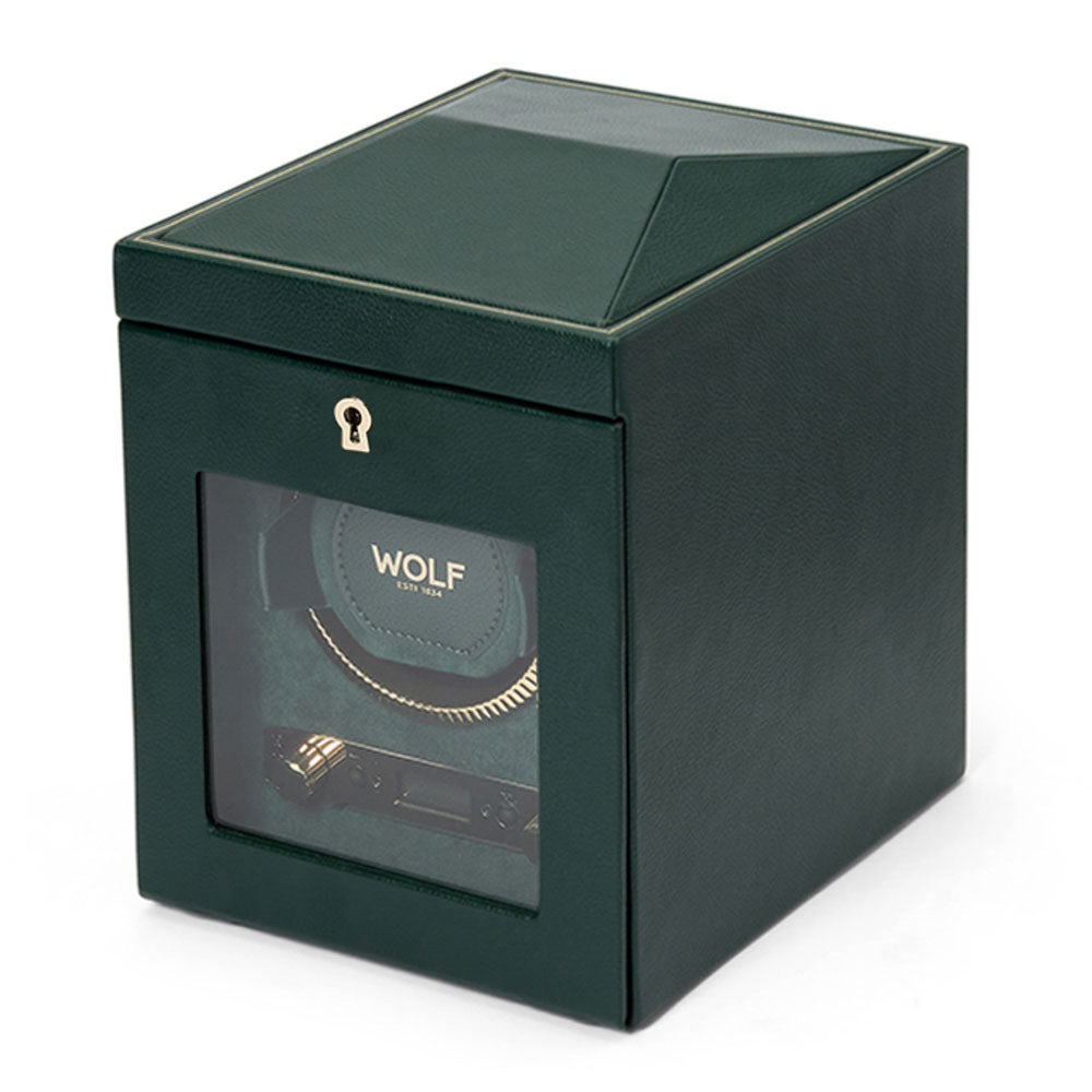 Wolf British Racing Green Single Watch Winder - Michael Jones Jeweller