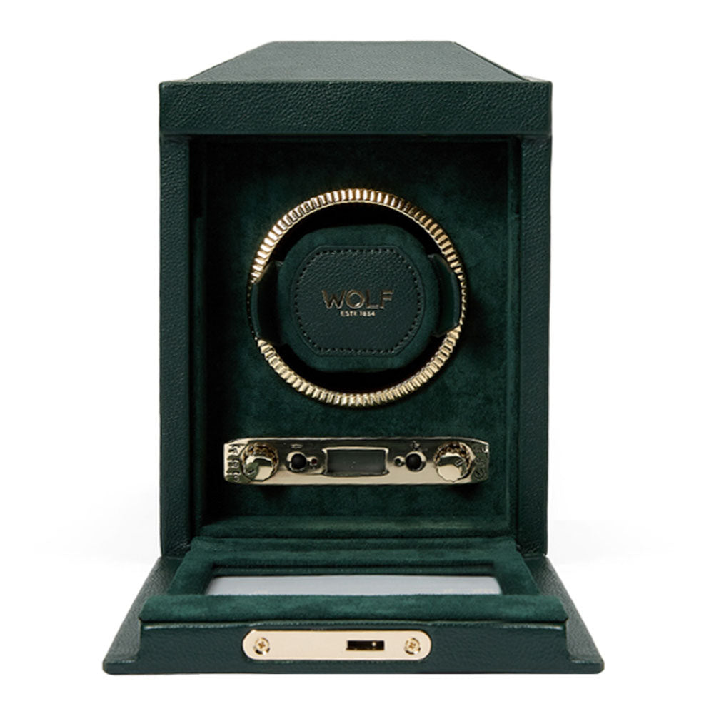 Wolf British Racing Green Single Watch Winder - Michael Jones Jeweller
