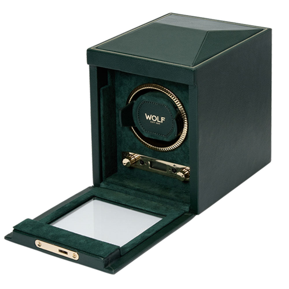 Wolf British Racing Green Single Watch Winder - Michael Jones Jeweller
