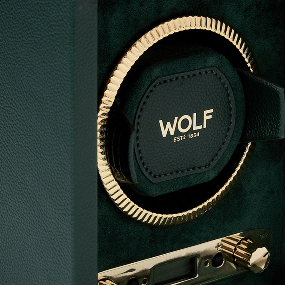 Wolf British Racing Green Single Watch Winder - Michael Jones Jeweller