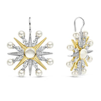 Ti Sento Yellow Gold Plated Starburst Drop Earrings 7931YP