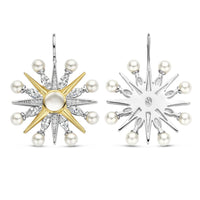 Ti Sento Yellow Gold Plated Starburst Drop Earrings 7931YP