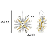 Ti Sento Yellow Gold Plated Starburst Drop Earrings 7931YP