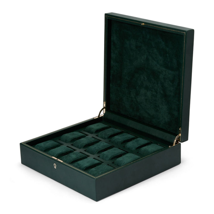 Wolf British Racing Green 15 Piece Watch Box