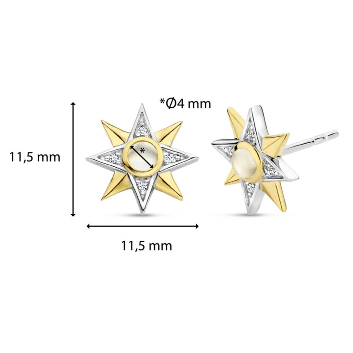Ti Sento 8 Pointed Star Stud Earrings