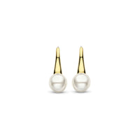 Ti Sento Yellow Gold Plated Shell Pearl Drop Earrings 7937YP - Michael Jones Jeweller