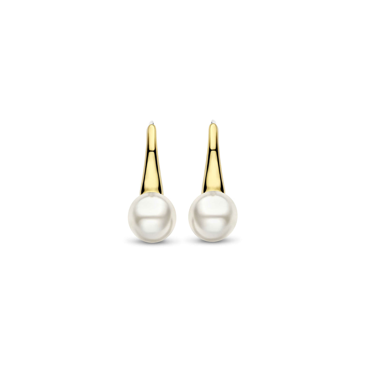 Ti Sento Yellow Gold Plated Shell Pearl Drop Earrings 7937YP - Michael Jones Jeweller