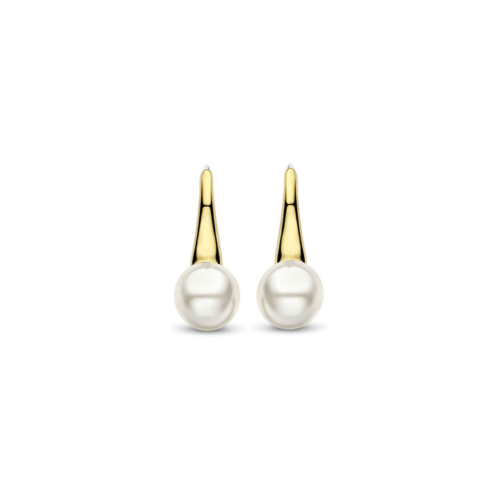 Ti Sento Yellow Gold Plated Shell Pearl Drop Earrings 7937YP - Michael Jones Jeweller