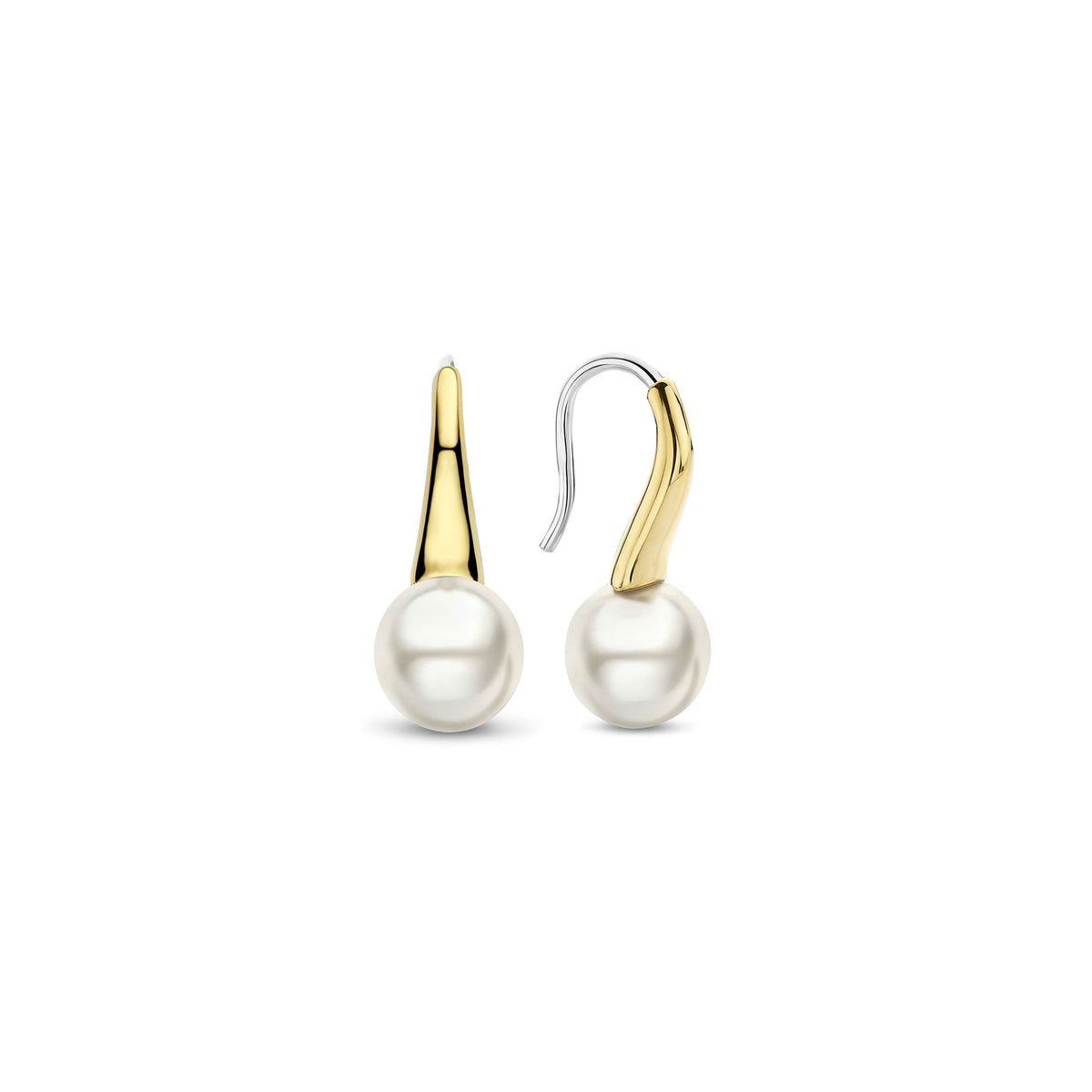 Ti Sento Yellow Gold Plated Shell Pearl Drop Earrings 7937YP - Michael Jones Jeweller