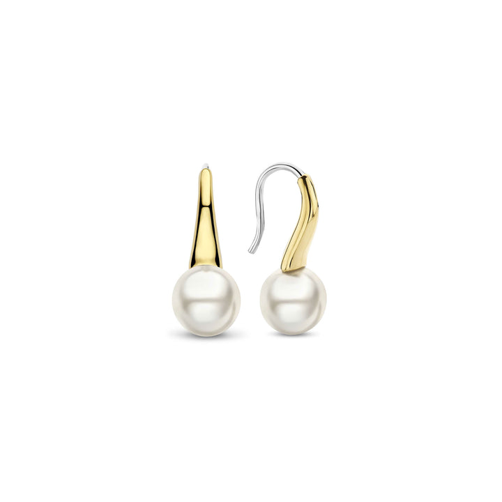 Ti Sento Yellow Gold Plated Shell Pearl Drop Earrings 7937YP