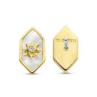Ti Sento Yellow Gold Plated Mother Of Pearl Stud Earrings 7943MW - Michael Jones Jeweller