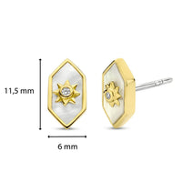 Ti Sento Yellow Gold Plated Mother Of Pearl Stud Earrings 7943MW - Michael Jones Jeweller