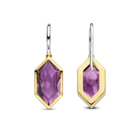 Ti Sento Purple Geometric Drop Earrings 7945PU