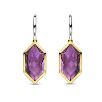 Ti Sento Purple Geometric Drop Earrings 7945PU
