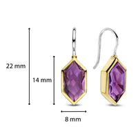 Ti Sento Purple Geometric Drop Earrings 7945PU