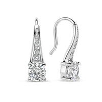 Ti Sento Silver CZ Tapered Drop Earrings 7948ZI