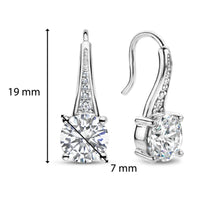 Ti Sento Silver Large CZ Tapered Drop Earrings 7950ZI