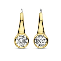 Ti Sento Yellow Gold plated CZ Drop Earrings 7951ZY