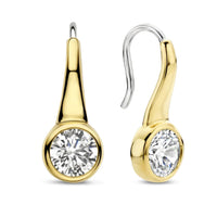 Ti Sento Yellow Gold plated CZ Drop Earrings 7951ZY