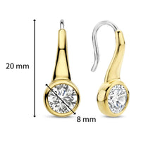 Ti Sento Yellow Gold plated CZ Drop Earrings 7951ZY