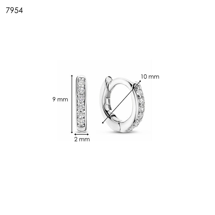 Ti Sento Cubic Zirconia Mini Hoop Earrings 7954ZI