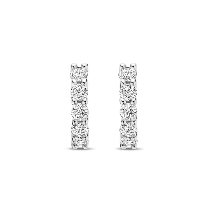 Ti Sento Cubic Zirconia Mini 10mm Huggy Hoop Earrings