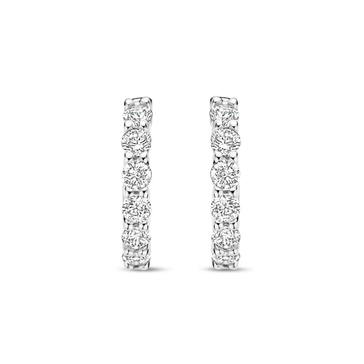 Ti Sento Cubic Zirconia Small 12mm Huggy Hoop Earrings