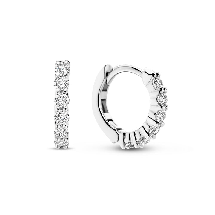 Ti Sento Cubic Zirconia Small 12mm Huggy Hoop Earrings