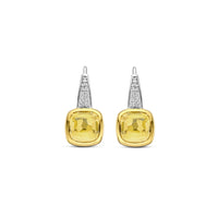 Ti Sento Yellow Gold Plated Yellow Crystal and Cubic Zirconia Drop Earrings 7969DY - Michael Jones Jeweller