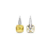 Ti Sento Yellow Gold Plated Yellow Crystal and Cubic Zirconia Drop Earrings 7969DY - Michael Jones Jeweller