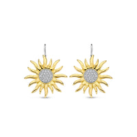 Ti Sento Yellow Gold Plated Cubic Zirconia Sun Drop Earrings 7972ZY