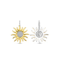 Ti Sento Yellow Gold Plated Cubic Zirconia Sun Drop Earrings 7972ZY