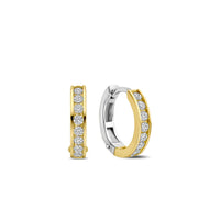 Ti Sento Cubic Zirconia Yellow Gold Plated Hoop Earrings 7973ZY - Michael Jones Jeweller