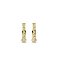 Ti Sento Cubic Zirconia Yellow Gold Plated Hoop Earrings 7973ZY - Michael Jones Jeweller