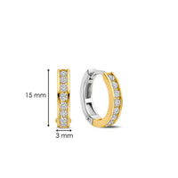 Ti Sento Cubic Zirconia Yellow Gold Plated Hoop Earrings 7973ZY - Michael Jones Jeweller
