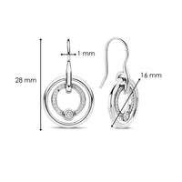Ti Sento Cubic Zirconia Double Circle Drop Earrings - Michael Jones Jeweller
