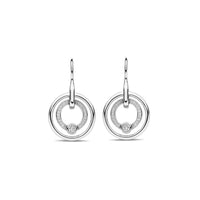Ti Sento Cubic Zirconia Double Circle Drop Earrings - Michael Jones Jeweller