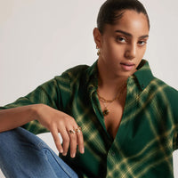 Ti Sento Yellow Gold Plated Khaki Green Crystal Drop Earrings - Michael Jones Jeweller