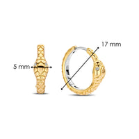 Ti Sento Yellow Gold Plated Cubic Zirconia Serpent Hoop Earrings - Michael Jones Jeweller