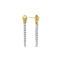 Ti Sento Yellow Gold Plated Cubic Zirconia Snake Drop Earrings - Michael Jones Jeweller