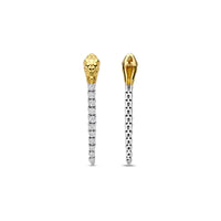 Ti Sento Yellow Gold Plated Cubic Zirconia Snake Drop Earrings - Michael Jones Jeweller