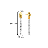 Ti Sento Yellow Gold Plated Cubic Zirconia Snake Drop Earrings - Michael Jones Jeweller