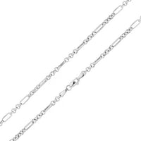 Belcher Figaro 9ct White Gold Bracelet