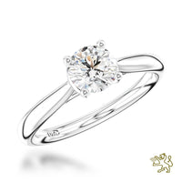 Open Tulip Solitaire 0.70ct F SI1 Diamond Platinum Ring - Michael Jones Jeweller