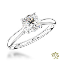Open Tulip Solitaire 0.80ct G SI1 Diamond Platinum Ring - Michael Jones Jeweller