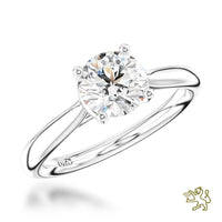 Open Tulip Solitaire 1.00ct E SI1 Diamond Platinum Ring